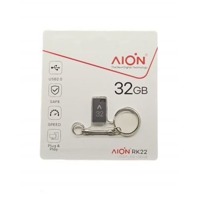 MEMORIA USB MINI AION RK22  8/16/32GB  2.0 METALICA LLAVERO