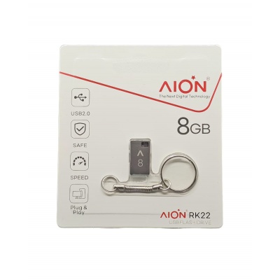 MEMORIA USB MINI AION RK22  8/16/32GB  2.0 METALICA LLAVERO